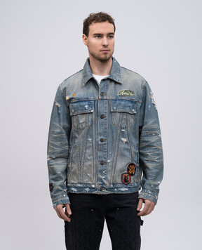 AMIRI Блакитна джинсова куртка Vintage Pegasus AMDNTR1019