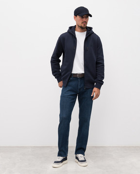 Trussardi Синяя спортивная куртка с вышивкой эмблемы G8068000028NMF503F01