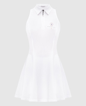 Brunello Cucinelli Біла сукня міні з вишивкою Tennis ML944A5180
