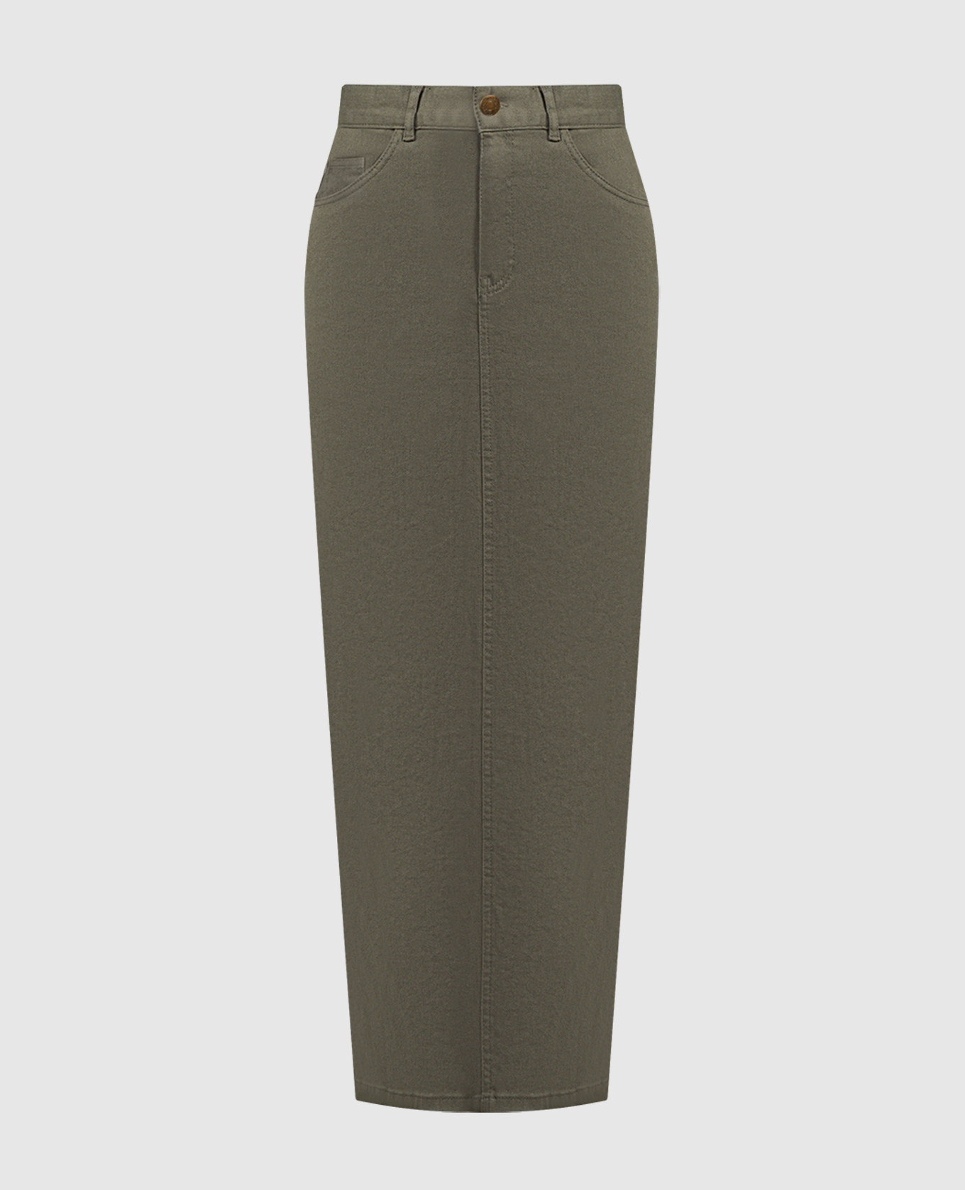 

Джинсовая юбка BULL цвета хаки, Юбки прямые