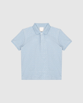 Givenchy Дитяче блакитне поло у візерунок емблеми логотипа H3074812+