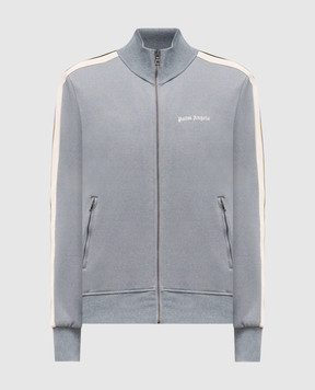 Palm Angels Сіра спортивна куртка з вишивкою логотипа PWBD019F25FAB001