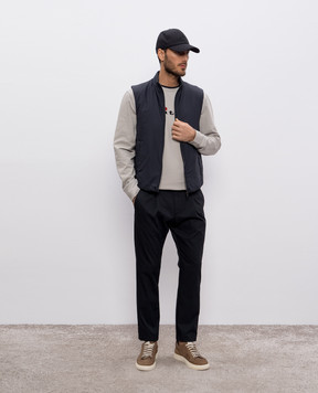 Kiton Серый свитшот с вышивкой логотипа UMK0628