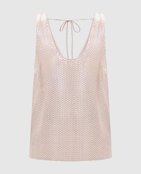 Twinset Бежевий топ в паєтки 251TT2131