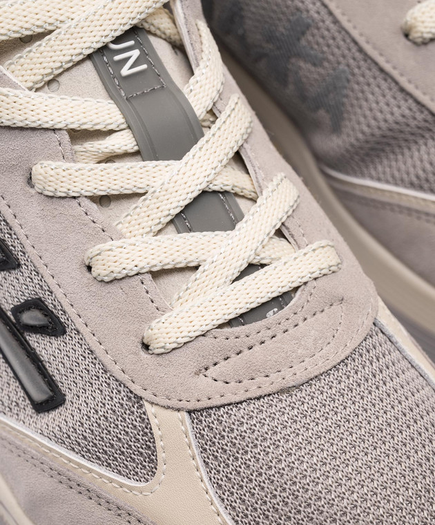 Premiata Серые комбинированные кроссовки MOERUN MOERUN7304 изображение 5