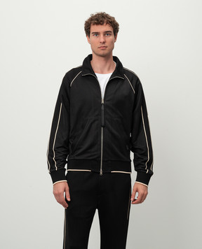 Tom Ford Чорна спортивна куртка з логотипом JZL005JMV001S23