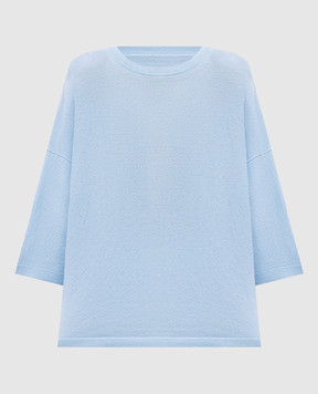 Allude Голубой топ из кашемира и шерсти 25217051
