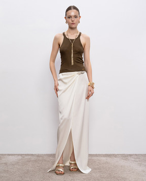 Tom Ford Бежевая юбка на запах из шелка GC5799FAX1512