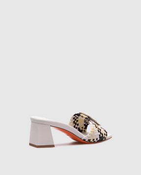 Santoni Кожаные шлепанцы с плетением WHNA71650HA2TKHK