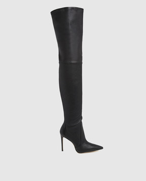Stuart Weitzman Черные кожаные ботфорты ULTRASTUART 100 SC294