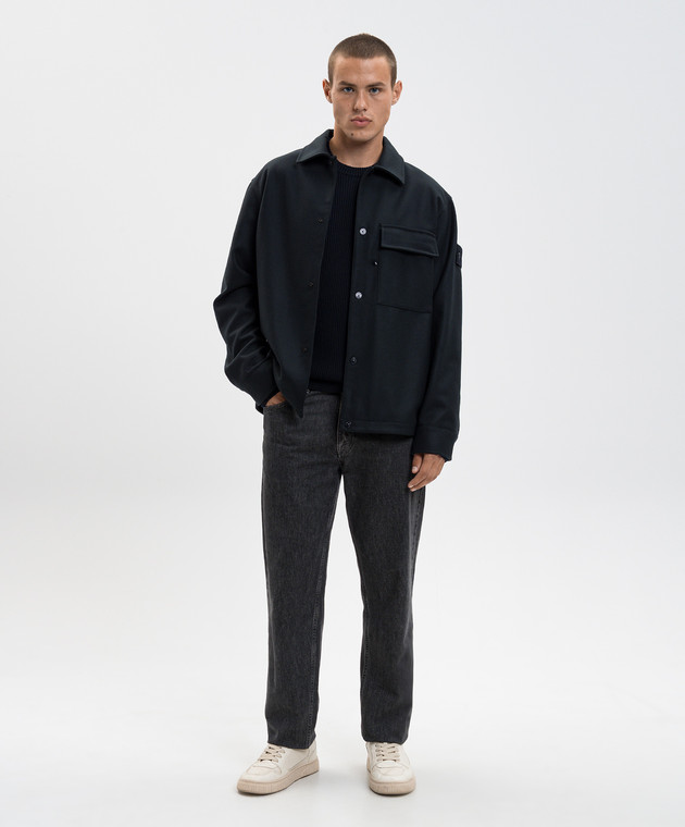 90s The Flint Stones Crimson Tide グレー Stone Island - Серые замшевые кеды с логотипом 80FWS0101