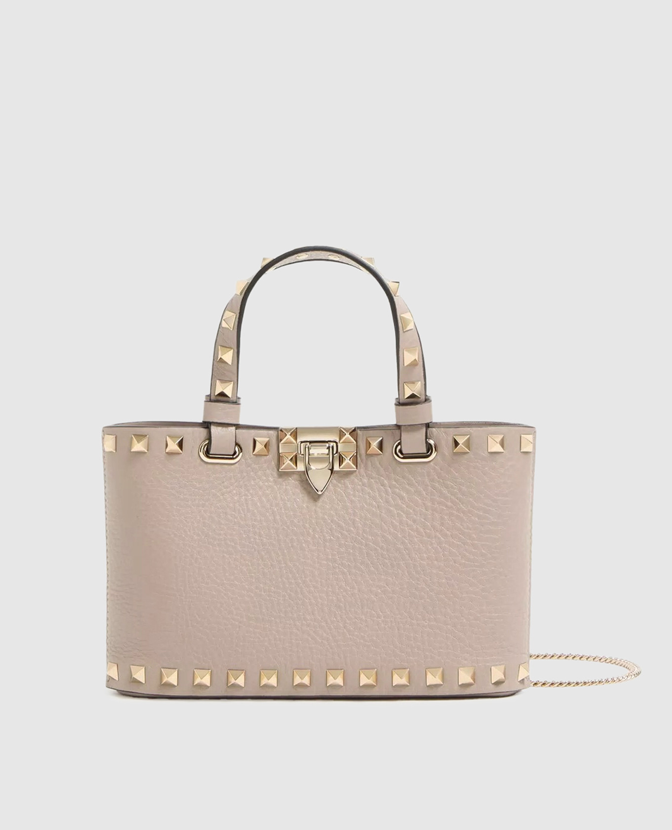 

Бежевая кожаная сумка Rockstud, Бежевый, Сумки через плечо