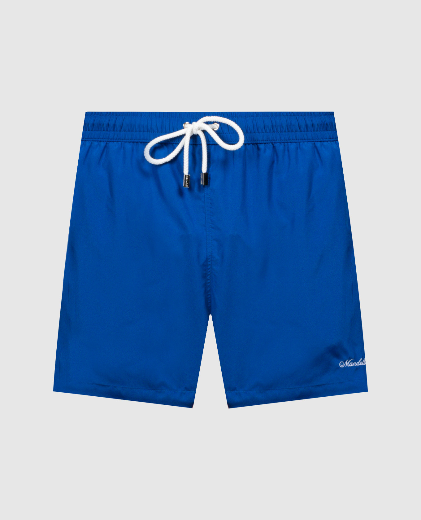 Голубые шорты для плавания с вышивкой логотипа