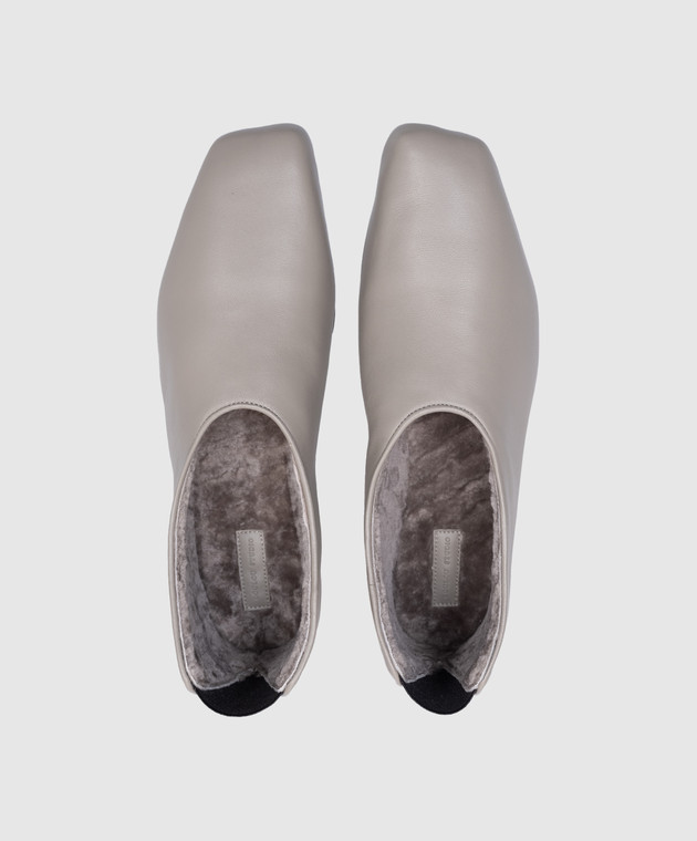 Lou Lou Studio Сірі шкіряні балетки RACHEL на хутрі RACHEL зображення 4
