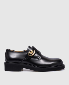 Valentino Черные кожаные монки VLogo Locker Single 5W2S0JS7HJL