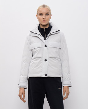 Woolrich Сіра пухова куртка з логотипом CFWWOU2049FRUT5182
