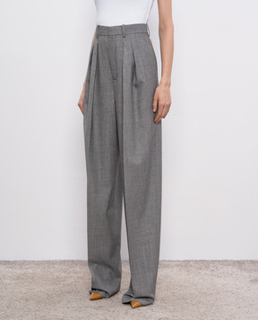 Saint Laurent Серые брюки из шерсти 824389Y7K17