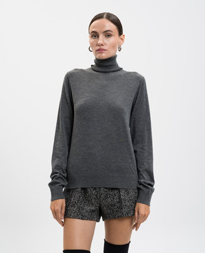Dolce&Gabbana Сірий гольф з кашеміру з монограмою DG FXW42ZJBW0P