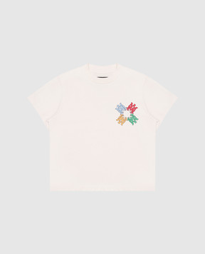 AMIRI Дитяча бежева футболка MA QUAD SCRIBBLE AKJYTE1024