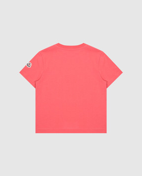 Moncler ENFANT Дитяча рожева футболка з нашивкою логотипа K19548C0001289AT91214