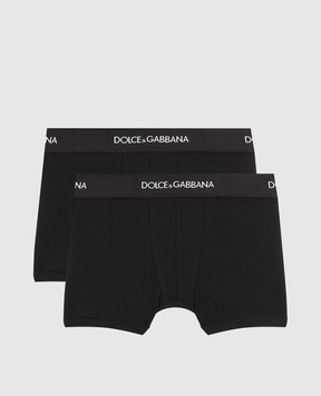 Dolce&Gabbana Дитячий набір чорних трусів-боксерів L4J701ON00G