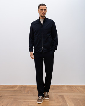 ISAIA Синя спортивна куртка з вовни MF0003J0402