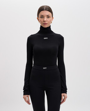 Off-White Черный гольф с логотипом OWAD122C99JER003
