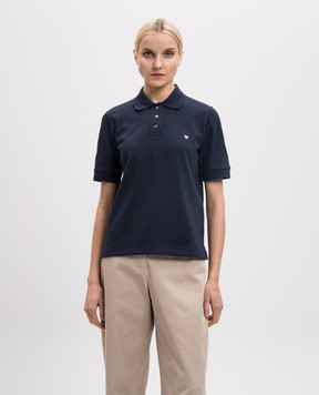 Max Mara Weekend Синє поло SCENA з вишивкою емблеми SCENA