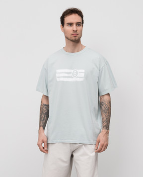 Maison Margiela MM6 Зеленая футболка с принтом логотипа SH2GC0023M20115