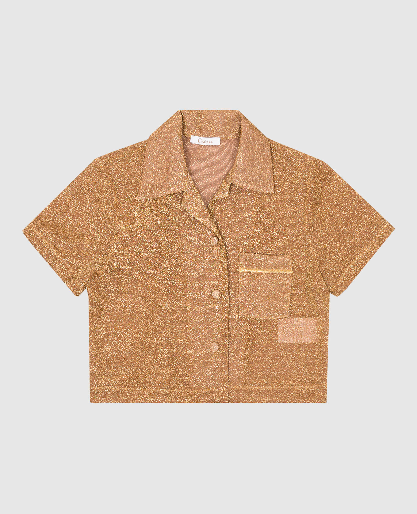 Children's brown shirt OSEMINI LUMIERE BOWLING with lurex