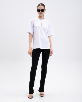 Max Mara Sportmax Белая футболка OBLATO с цепочкой OBLATO