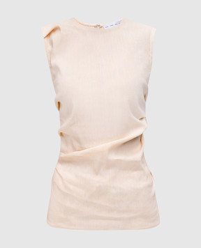 PROENZA SCHOULER Жовтий топ Anoushka з льоном WL2524580AC154