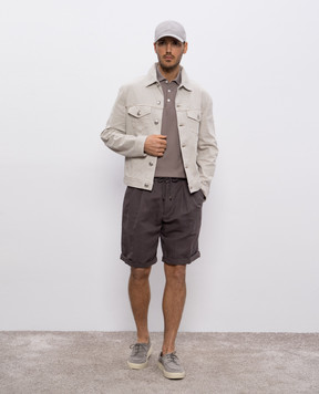 Brunello Cucinelli Бежеве поло з окантуванням M29805205