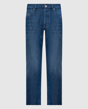 Brunello Cucinelli Сині джинси з льоном M239PX1290