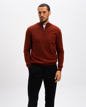 Cashmere&Whiskey Оранжевый джемпер из мериноса шерсти 77397