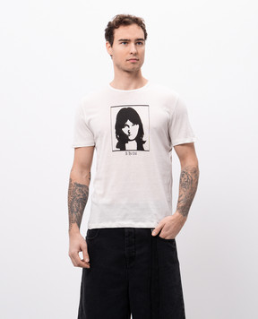 Ann Demeulemeester Белая футболка с принтом Till The End B0012513FA206