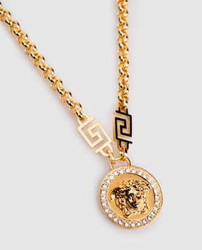 Versace Золотистий ланцюжок Medusa з кристалами DG1E009DJMX