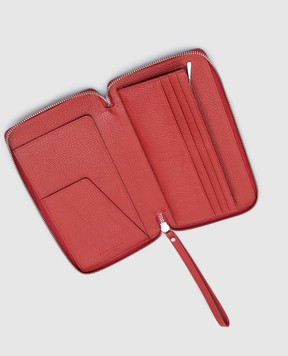 Gianni Chiarini Червоний шкіряний гаманець з логотипом PFWBW13662GRN