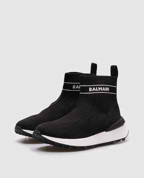 Balmain Дитячі чорні снокери з логотипом BX0R26Z0464