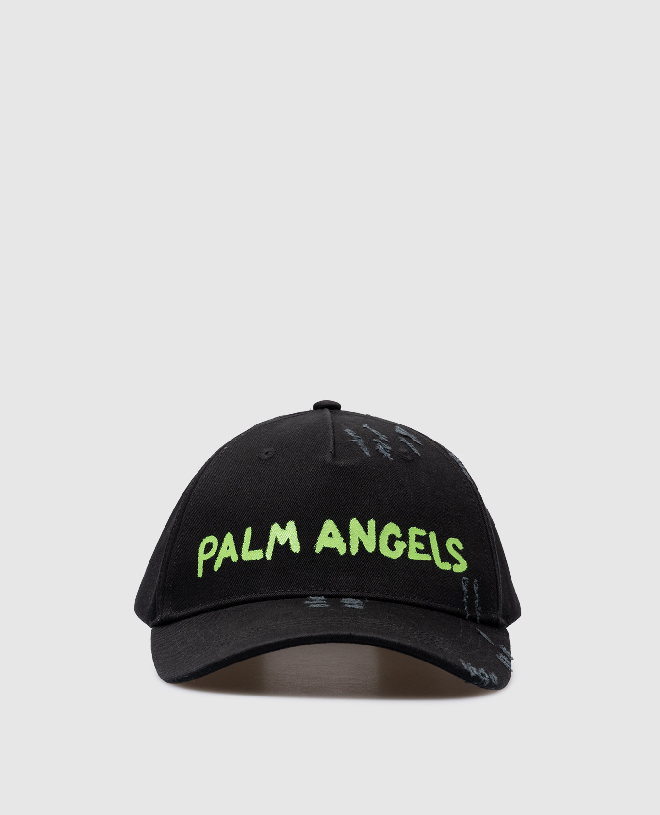 Black cap with logo print