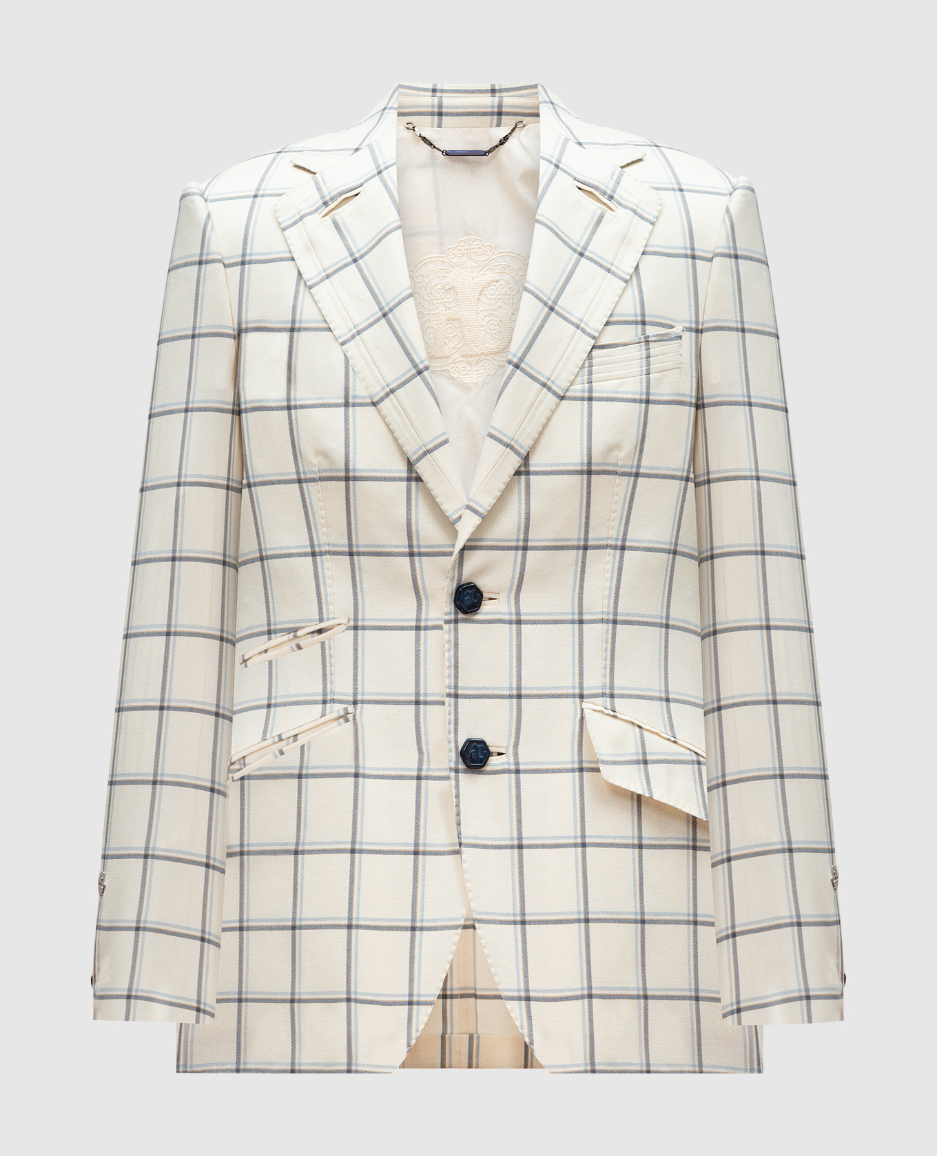 

Белый блейзер из шерсти и шелка, Пиджаки