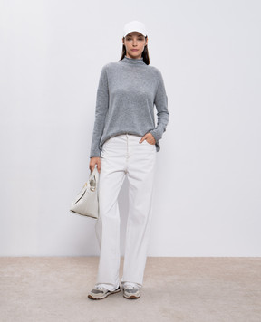 Allude Серый джемпер из кашемира 24511118