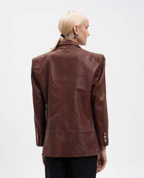 Magda Butrym Коричневый кожаный жакет BLAZER01104925