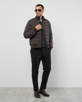 ISAIA Серый джемпер из шерсти с вышивкой логотипа MG8018YP005