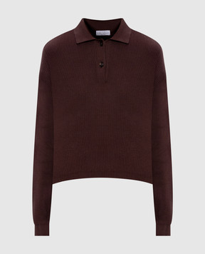 Brunello Cucinelli Коричневий светр в рубчик M19194705P