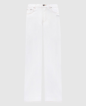 Off-White Белые джинсы с логотипом OWYA069S25DEN002