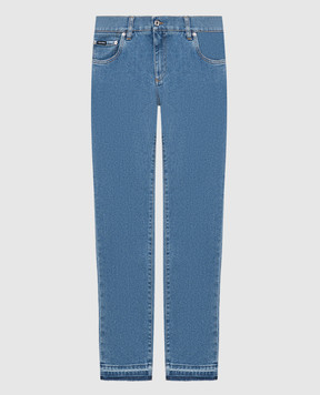 Dolce&Gabbana Блакитні джинси з патчем логотипа GY07CDG8HN7