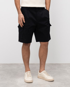 Dolce&Gabbana Чорні шорти карго з логотипом GP0Y2TFUFNV