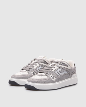 Balmain Серые комбинированные кроссовки B-Court Skate EM1VI378TFJM