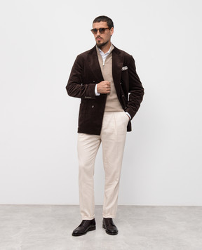 Brunello Cucinelli Бежевые штаны MP261M5030